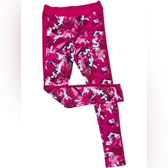 Women’s Puma Archive Logo Leggings Pink White Size Small - Picture 4 of 16